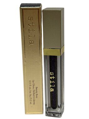 Stilla Beauty Boss In the Black Lip Gloss High Shine Sheer Finish Lightweight